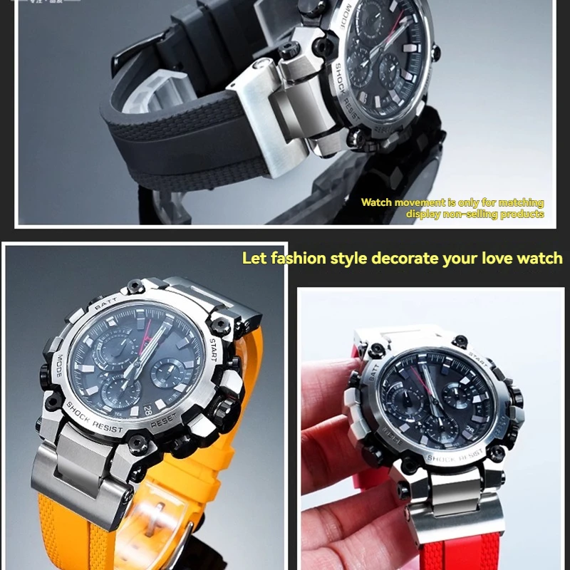 

for Casio G-SHOCK series 5672 MTG-B3000 modified trendy quick release fluororubber watch strap accessories