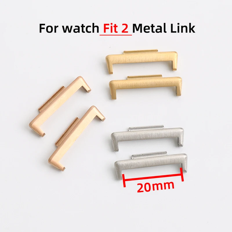 

2PCS Connector for Huawei Watch Fit 2 Strap to 20mm Watch Band Link Smartwatch Wristband Converter Metal Adapter Accessories