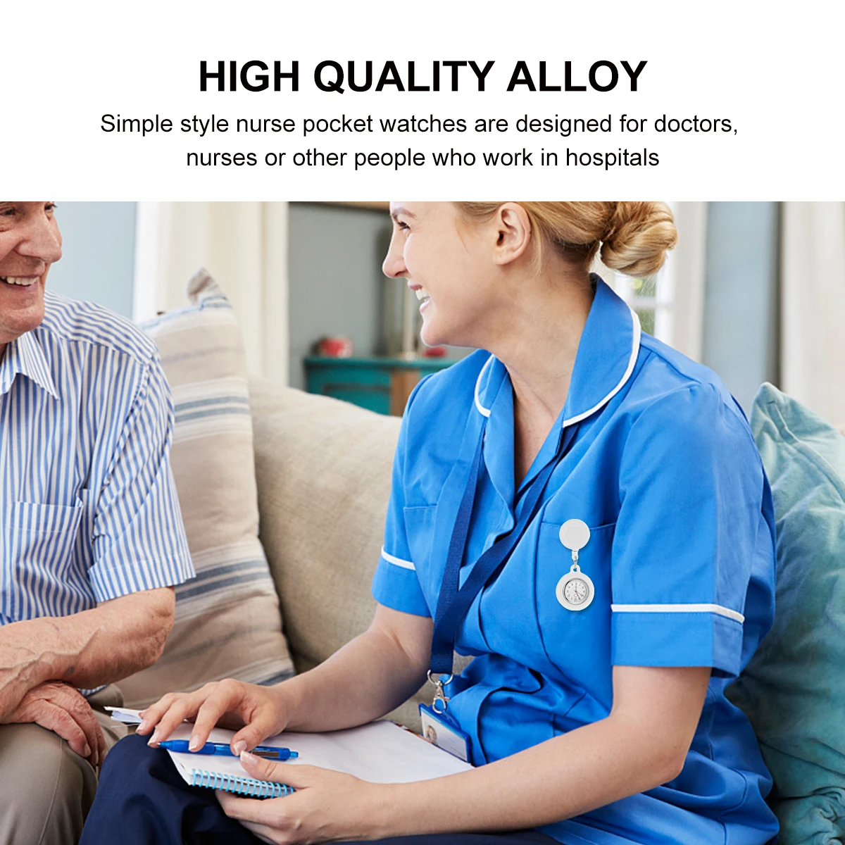 

Unisex Lightweight Retractable Pocket Silicone Cover Durable Simple Design Lovely Nurse Fob Retractable Nurses Watch Silicone