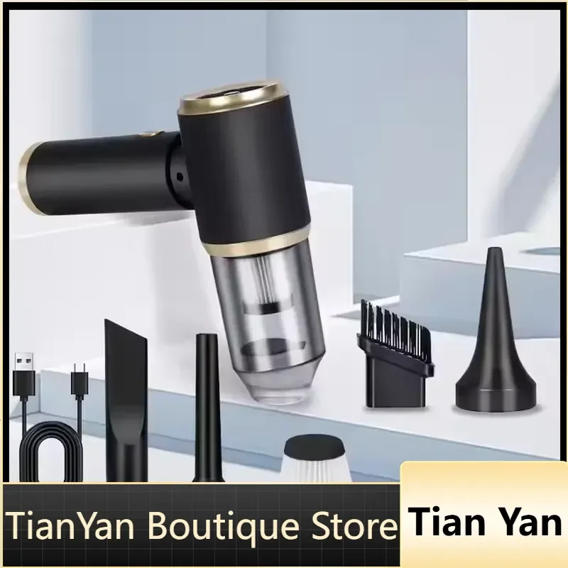 EE1 2026 Portable Mini Handheld Cordless Wireless USB Bagless 6000pa Wet Dry Vacuum Cleaner for Car Hotel and Garage Use