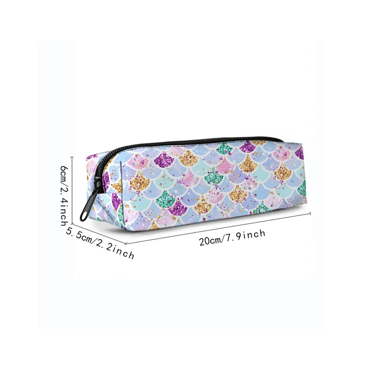 Mermaid Single Layer Printed Pencil Case For Boy/Girls Best Gifts 2D Flat Cartoon School Supplies Pen Bag For Children