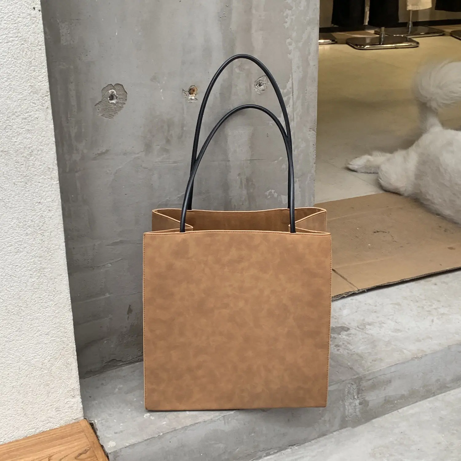 fashion-pu-shopping-bag-for-woman-large-capacity-versatile-handbagsimple-commuting-tote-bag-2026-new