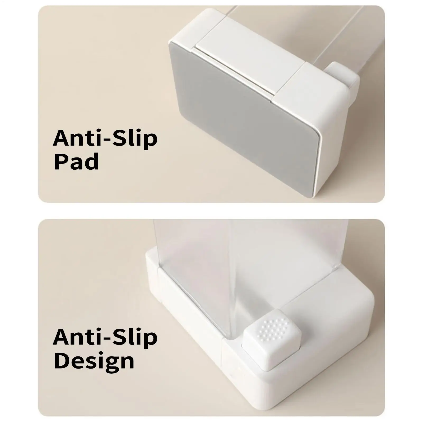 Cotton Pad Dispenser Automatic Clear Makeup Remover Canister Press Out Cotton Round Container For Bathroom Vanity Counter