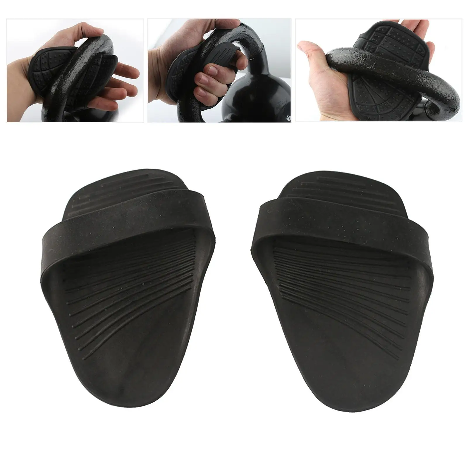 Grip Pad Lifting Grip Gym Workout Training Gloves Rubber hand guard Bodybuilding barbell Barehand Powerlifting Gloves Women