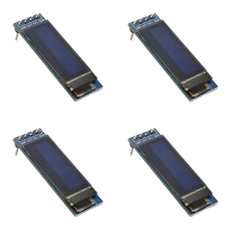 

4X Display Module 0.91 Inch SSD1306 OLED Display Module OLED Screen Driver DC 3.3V,Blue Font