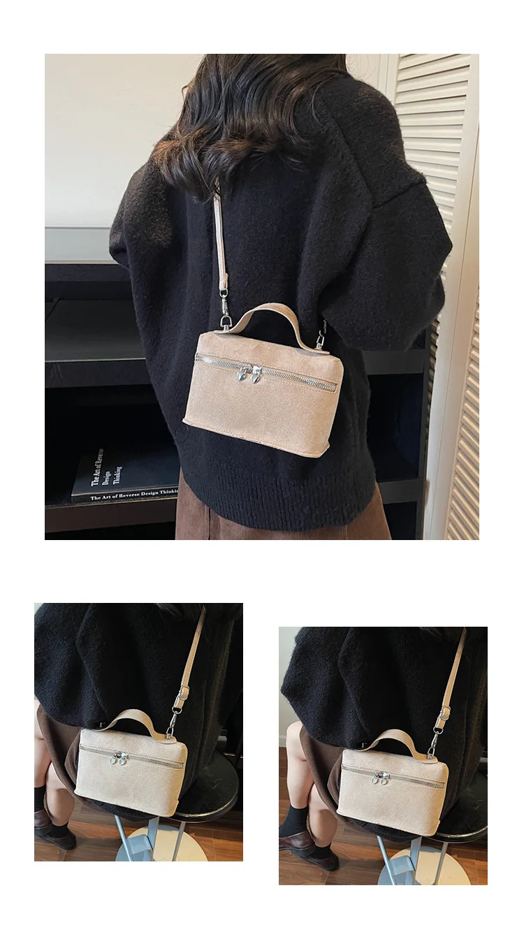 Trendige Damen-Handtasche, stilvolle Umhängetasche, Mini-Geldbörse, lässige Vintage-kleine quadratische Tasche für Ausflüge – Detail 16