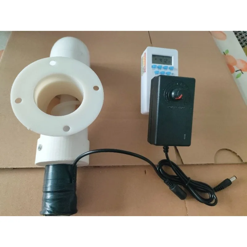 Automatic 220v to 12v adjustable speed poultry pet feeder, support powder particle automatic feeder 24v