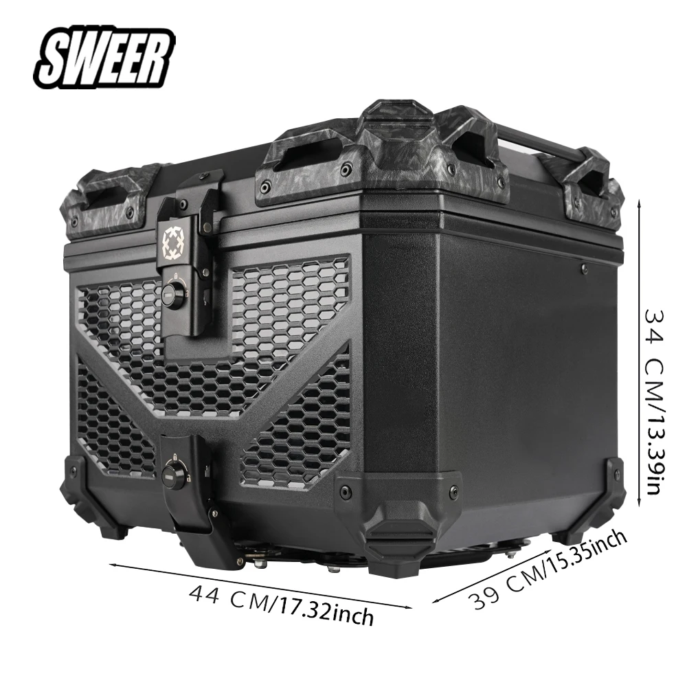 45L universal Honeycomb Mesh ABS Plastic Trunk Scooter Travel Box Storage Toolbox