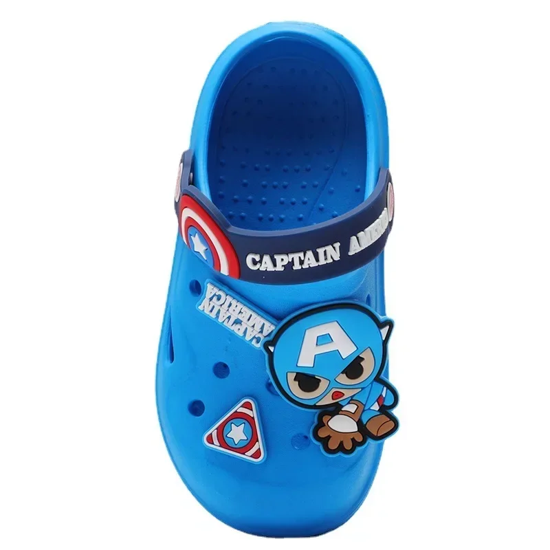 Kids Home Shoes Baby Boys Girls Summer Slippers Cartoon Iron Man Spider Man Captain America Sandals Kids Indoor Beach Sandals