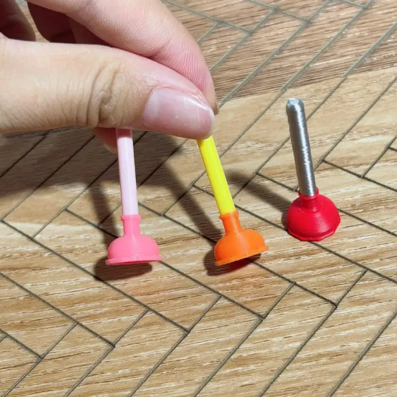 [JN] 5PCS Puppenhaus Badezimmer DIY Zubehör Toilettenkolben Mini Toilette Saugnapf Modell Puppenhaus Miniatur