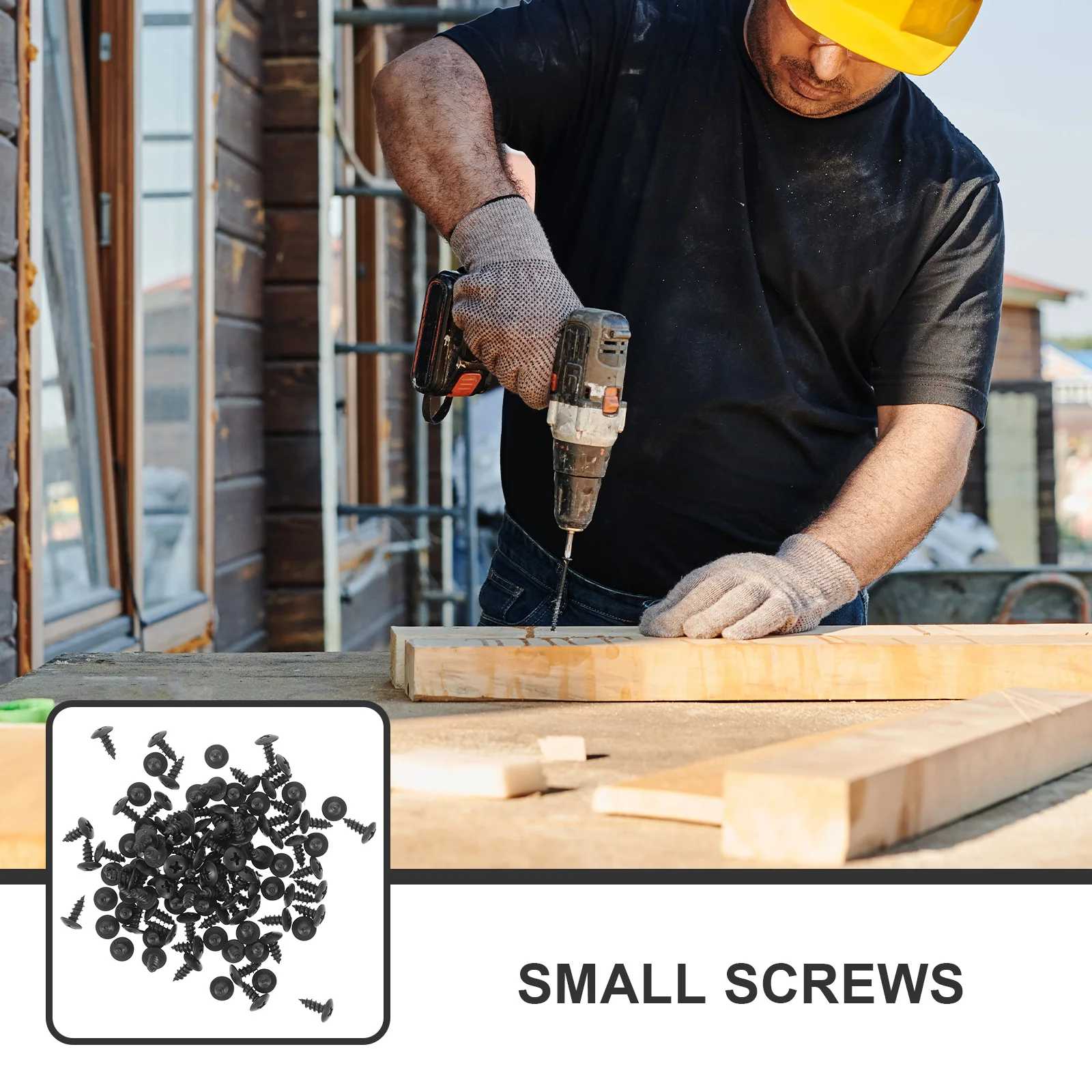 

100Pcs Wood Screws Metal Small Screws M4 Deep Thread Home Improvement Installation Furniture Fasteners Screw Fasteners