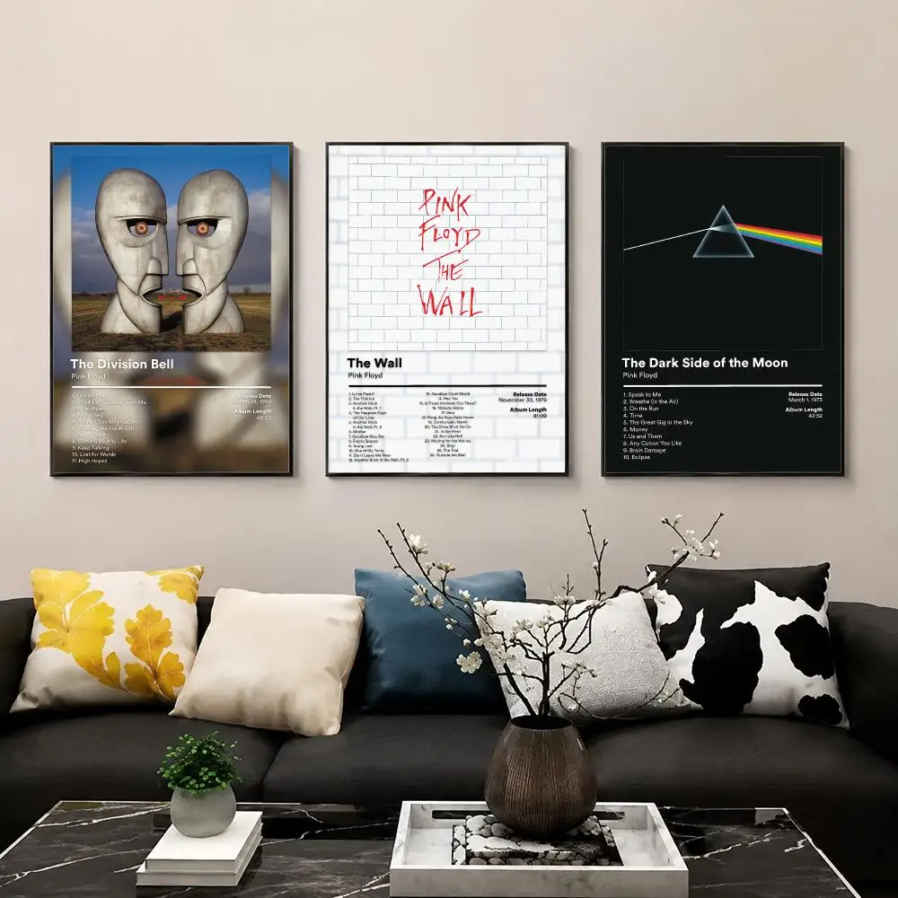 Rock P-Pink F-Floyd Album Poster HD Poster Wall Art Print for Bedroom Living Room Office Bar Modern Aesthetic Home Decor
