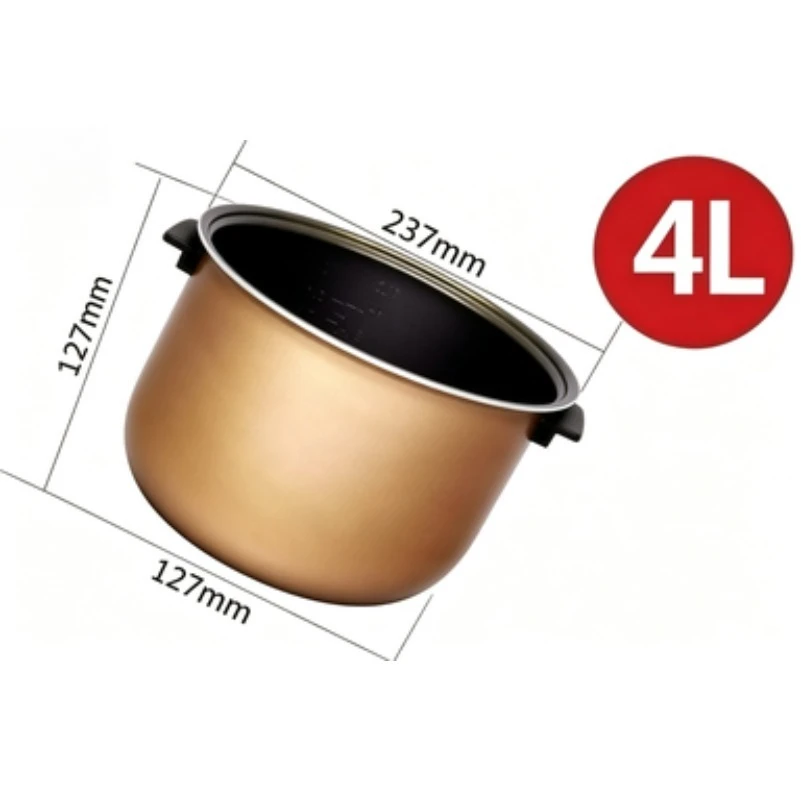 FOR Electric rice cooker electric pressure cooker 4L home reservation smart with anti-scalding handle pottery crystal liner