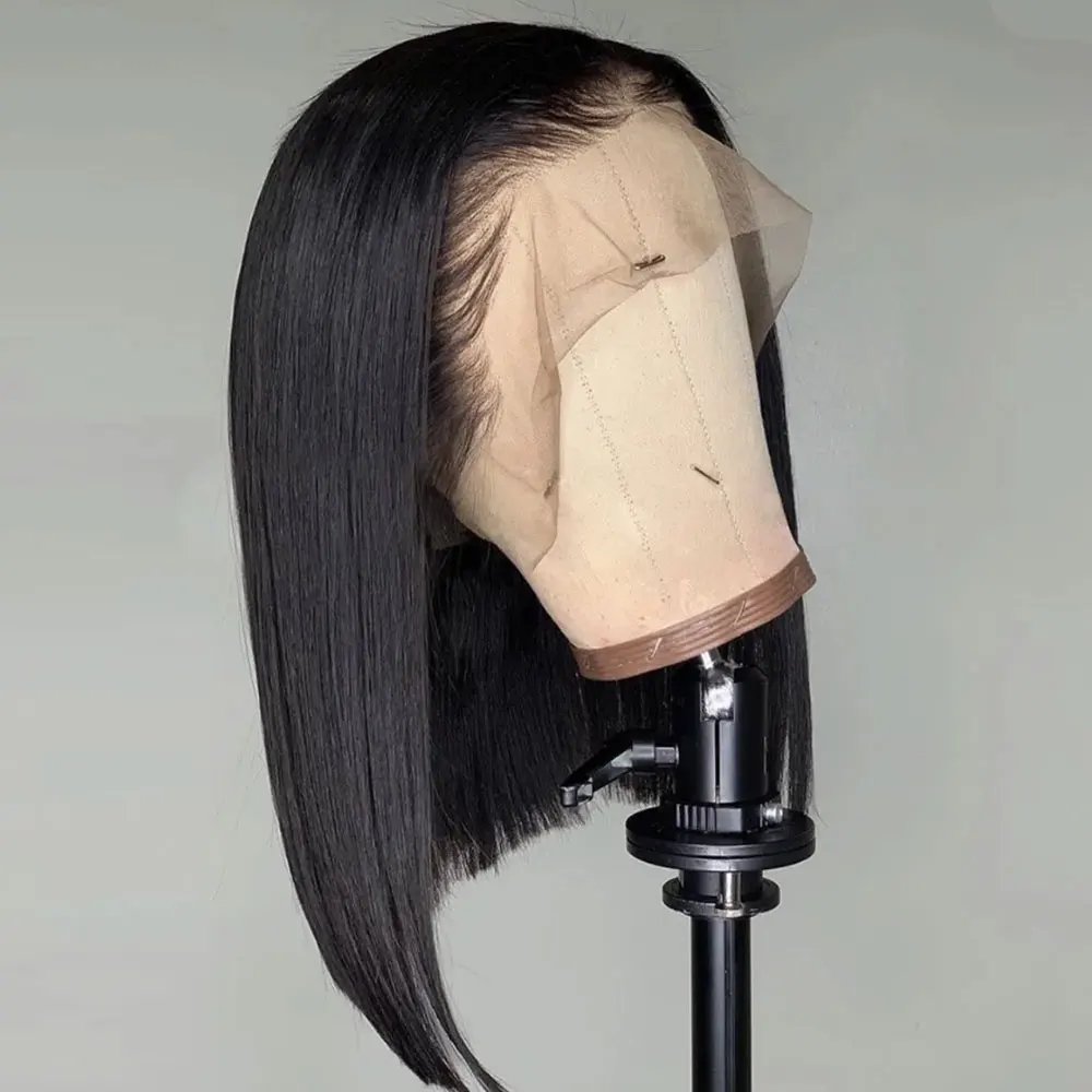 

Bob 100% Human Hair Bone Straight Short Lace Front Wig 13x4 HD Lace Frontal Wigs 4x4 5x5 Natural Brazilian Pre Plucked Remy