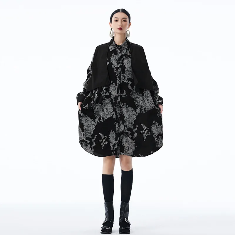 SuperAen Mode Gedruckt Kleid für Frauen Sommer Neue Koreanische Stil Lose Beiläufige Hemd A-line Kleid