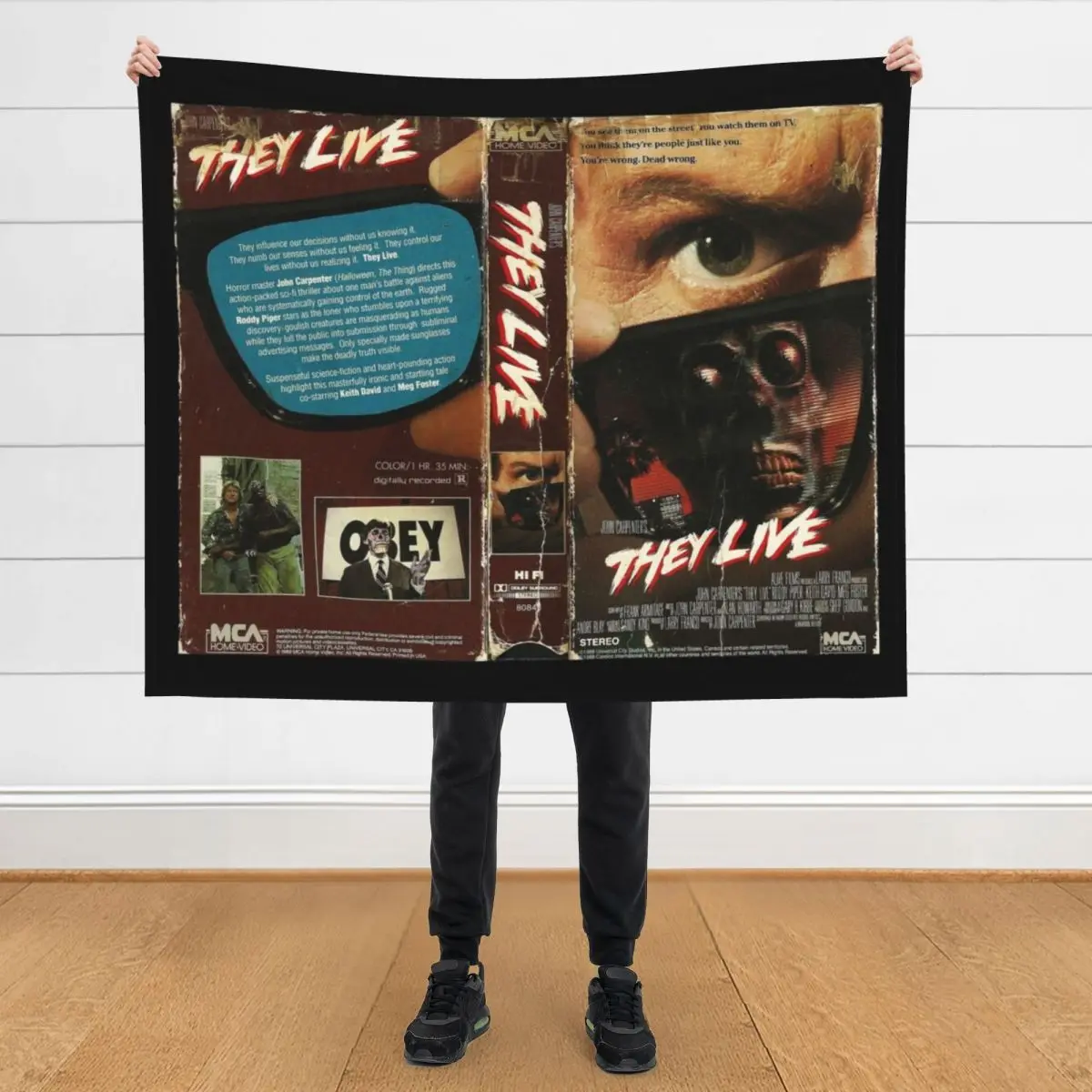 

Horror VHS Cover Art Throw Blanket cosplay anime Luxury St Thin Thermal Blankets