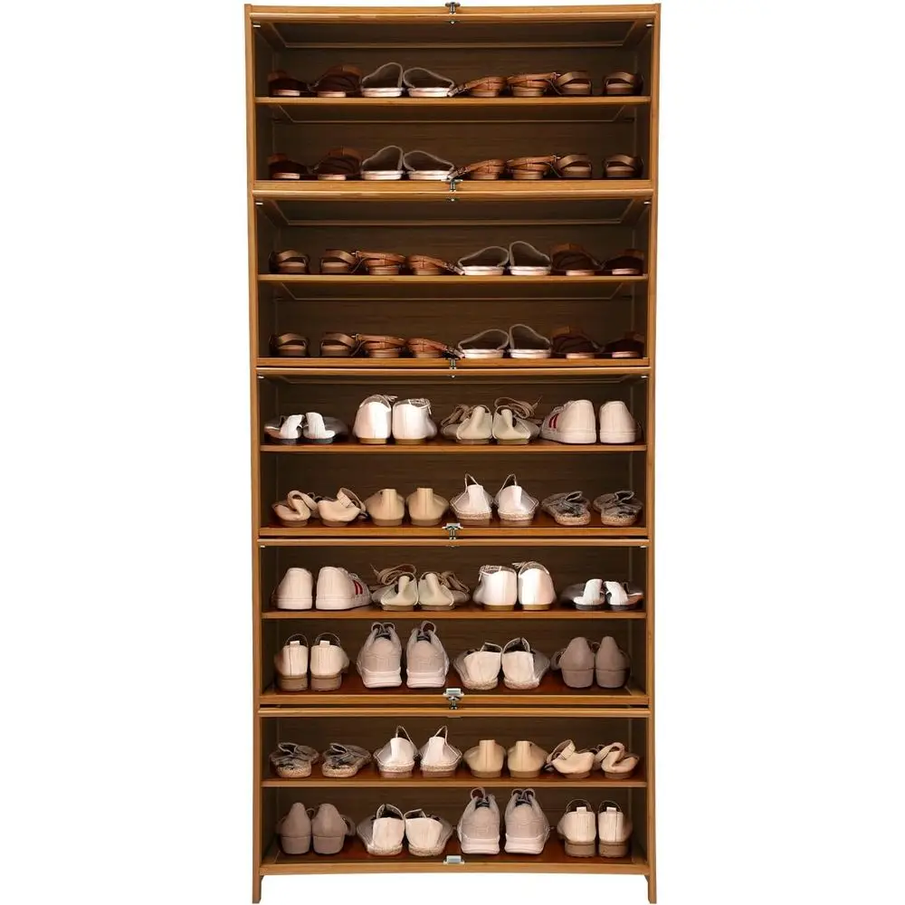 

Clear Door 11-Tier Adjustable Shoe Rack for 3-4 Pairs, Ideal for Living Room, Porch, Corridor