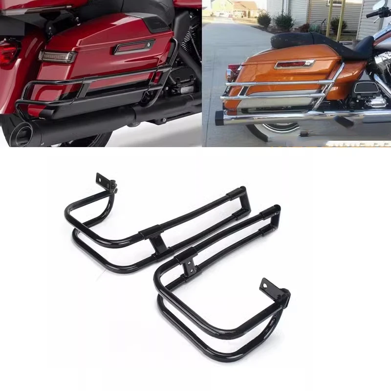 Side Box Bumper Side Box Guard Bar 14-23 Suitable for Harley Big Glide CVO Dual Light Glide Modification Parts Road King