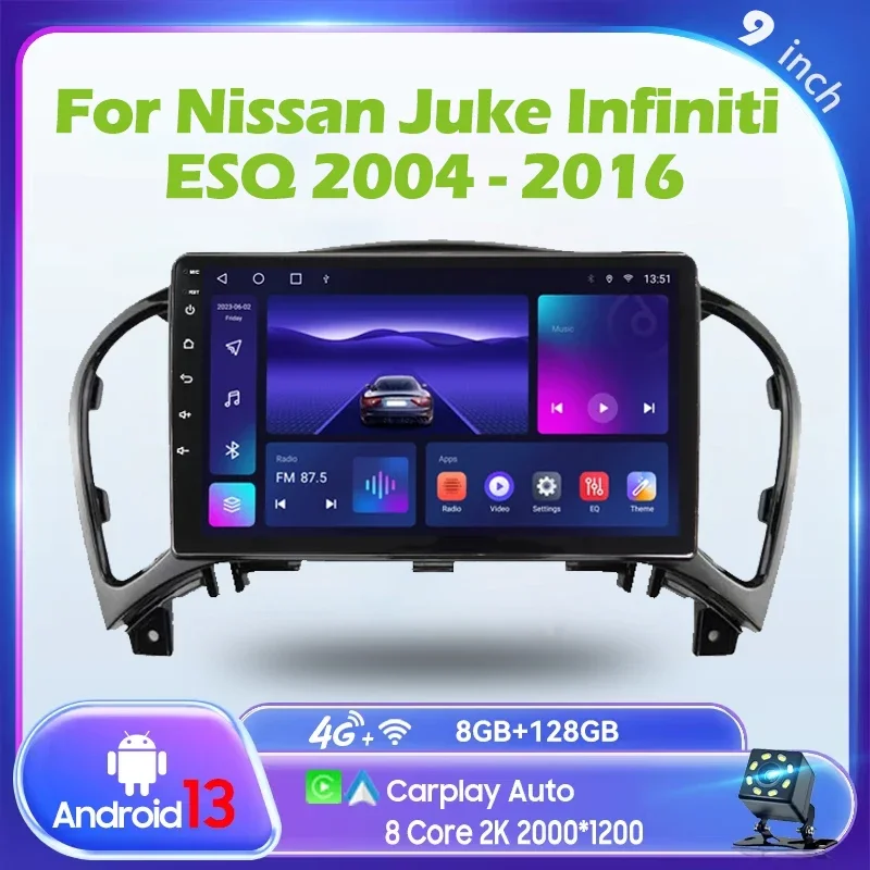 

Car Multimedia Player Android Car Radio For Nissan Juke Infiniti ESQ 2004 - 2016 Auto Carplay GPS DSP QLED Video Player 4G WiFi