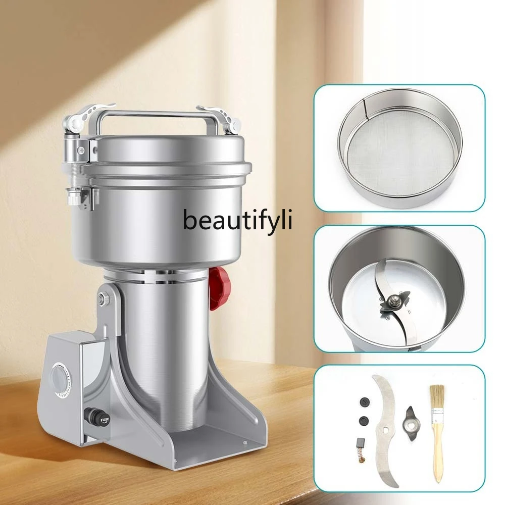 مطحنة مسحوق عشبية صينية محمولة صغيرة الحجم من حبوب القهوة والفلفل