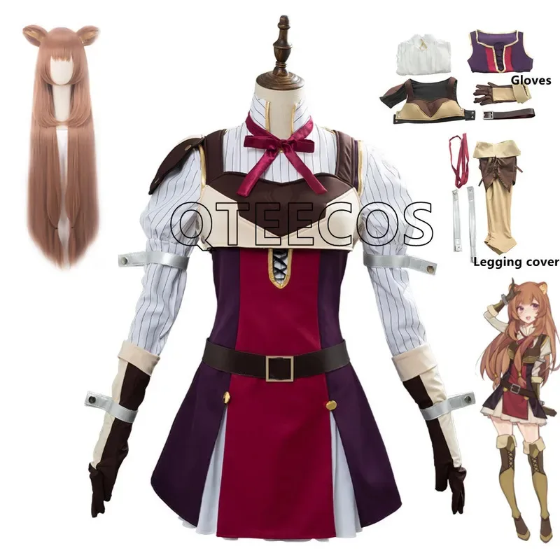 

Anime Shield Costume Tate no Yuusha Cosplay Dress Women Halloween Outfit With Boot Cover
