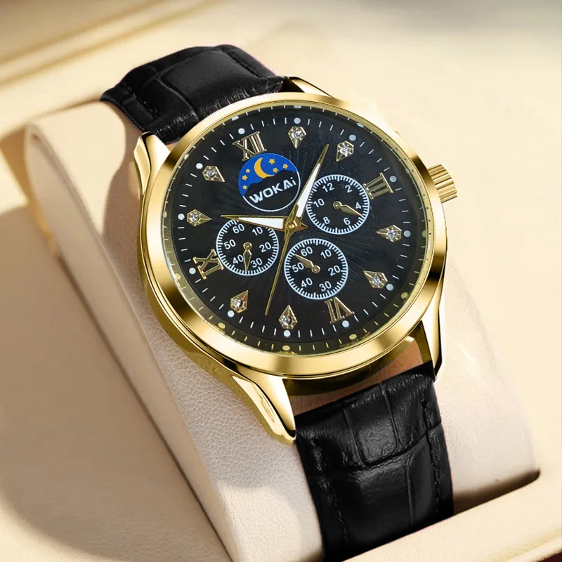 

2025 новые модные повседневные мужские спортивные часы, лучший бренд класса люкс, мужские наручные часы, кожаные кварцевые часы, мужские часы Relogios Masculino