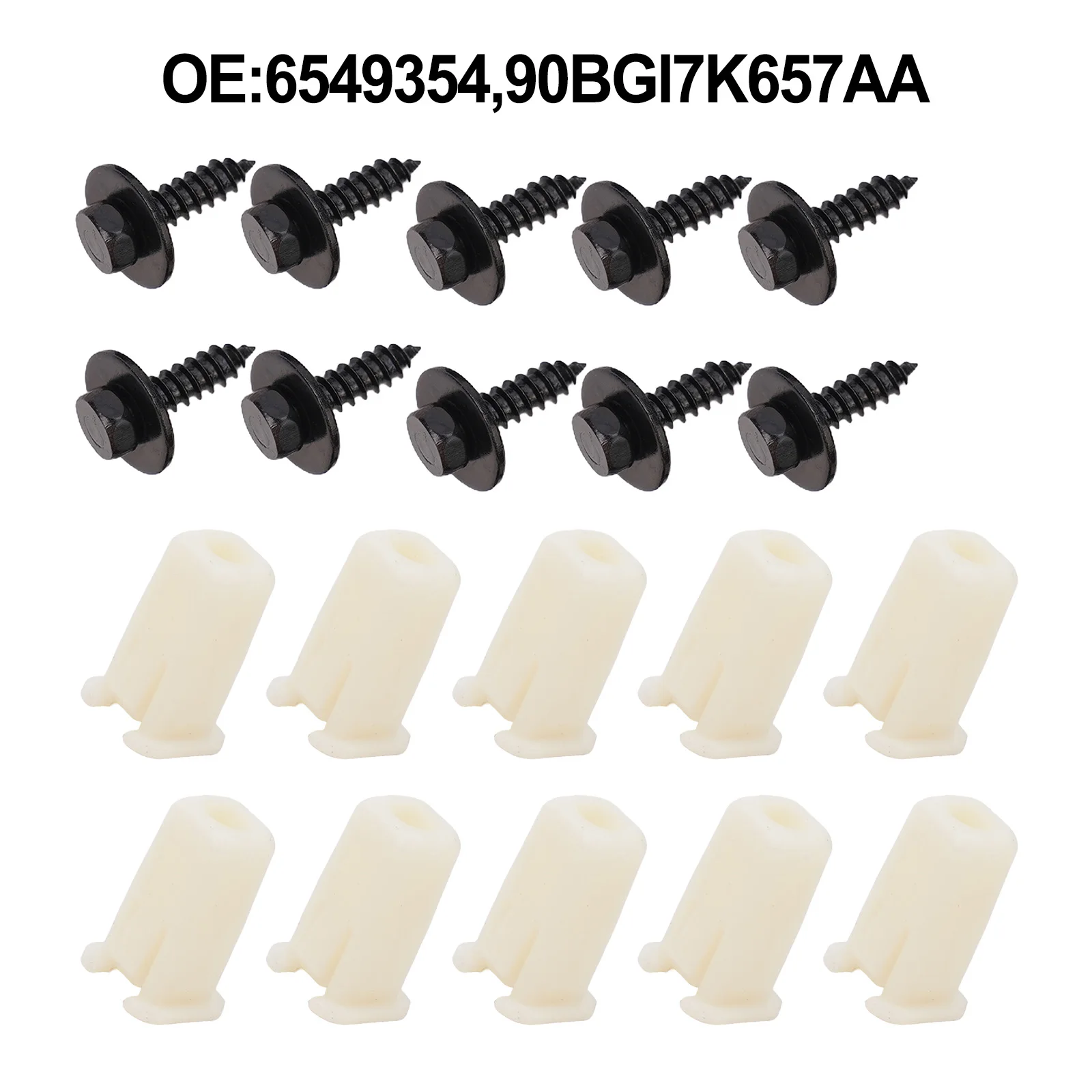/Nut /Screws /Expanding Grommet Clip For Ford Fiesta ST150 For Transit Connect For Sierra MK1 Escort 95-2001 Bumper Windscreen W