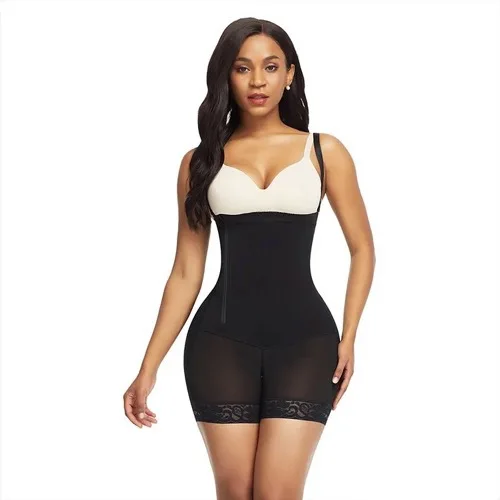 2024 New plus size side zipper Shapewear jumpsuit High waist belly lift hip belly Lift Breathable body corset