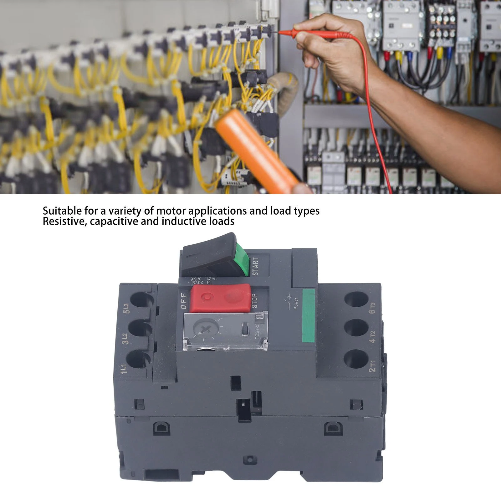 Motor Circuit Breaker 35mm Rail Mount Thermal Magnetic Type Motor Overload  Switch AC 690V Motor  Switch