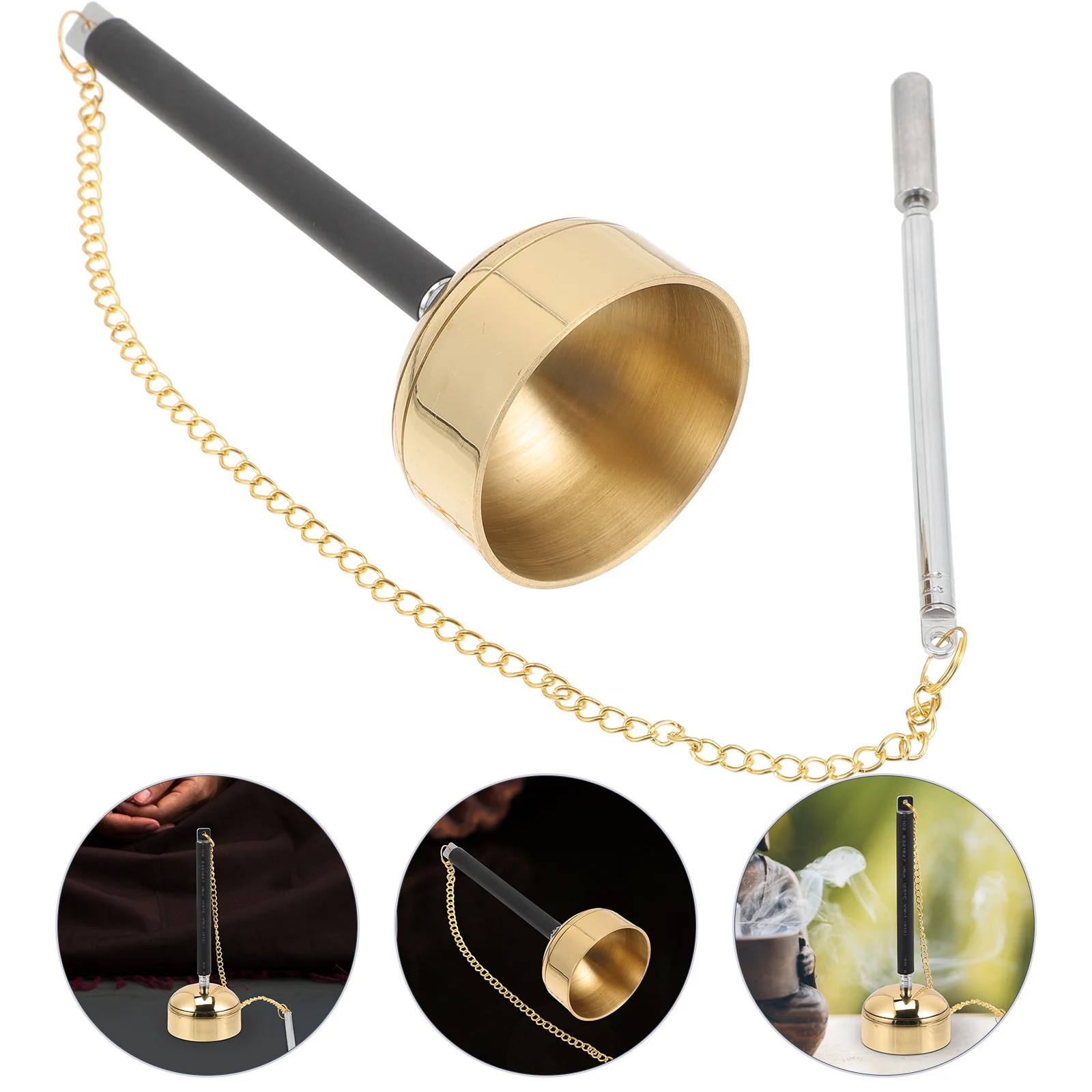 Messing Yin Qing Tempel Ritual Ware Langlebiges buddhistisches Instrument Knackiger Klang Meditationsglockenspiel Dekoratives Bastelgeschenk