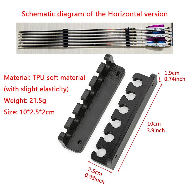 アーチェリーの矢ラック 壁掛け式 屋内用の矢6本を収納可能 ディスプレイ矢ホルダー 弓狩猟トレーニングターゲット