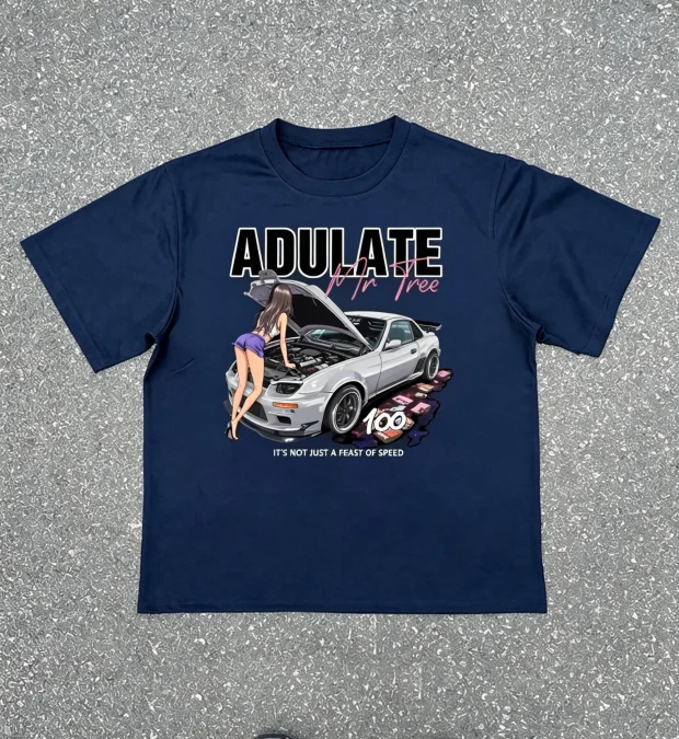 2026 JDM Tuner Car Family Matching Print T‑Shirt Adults Kids Modified Sports Car Street Graphic Loose Short Sleeve Casual Tee