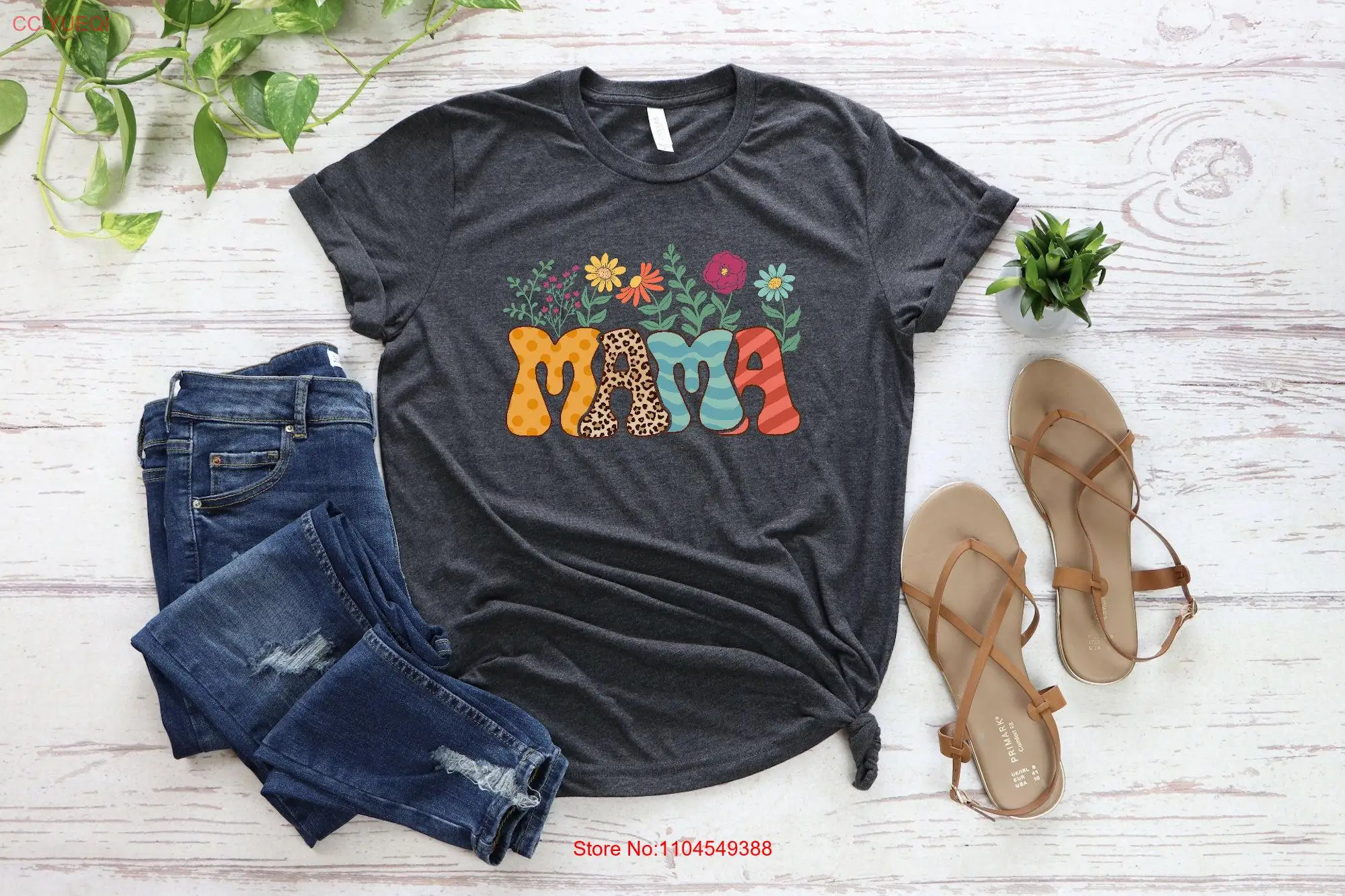 

Футболка ко Дню матери Любитель растений Мама Лучшая мама любимая для цветов с длинными или короткими рукавами