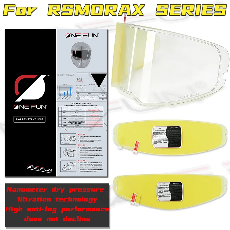 Anti-fog Stickers RSMORAX R50S R50S Pro Motorcycle Helmet Large Wing Helmet Anti-fog Motorax Helmet Anti-fog Sticker HD Anti-fog