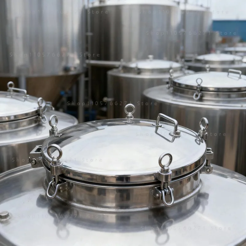 304 Stainless Steel Pressure Manhole Cover Round Reactor Tank Observation High Pressure Manhole