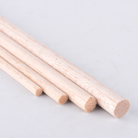Light Wood Rods Diameter 5-10mm Round Solid Wood Strips Length 200mm 250mm DIY Model Material Crafts Decoration Making Parts