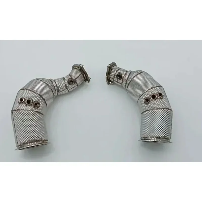 بدون أنابيب عالية التدفق فرع الأنابيب النازلة مع عادم السيارة RS5 B9.5 2022 #2