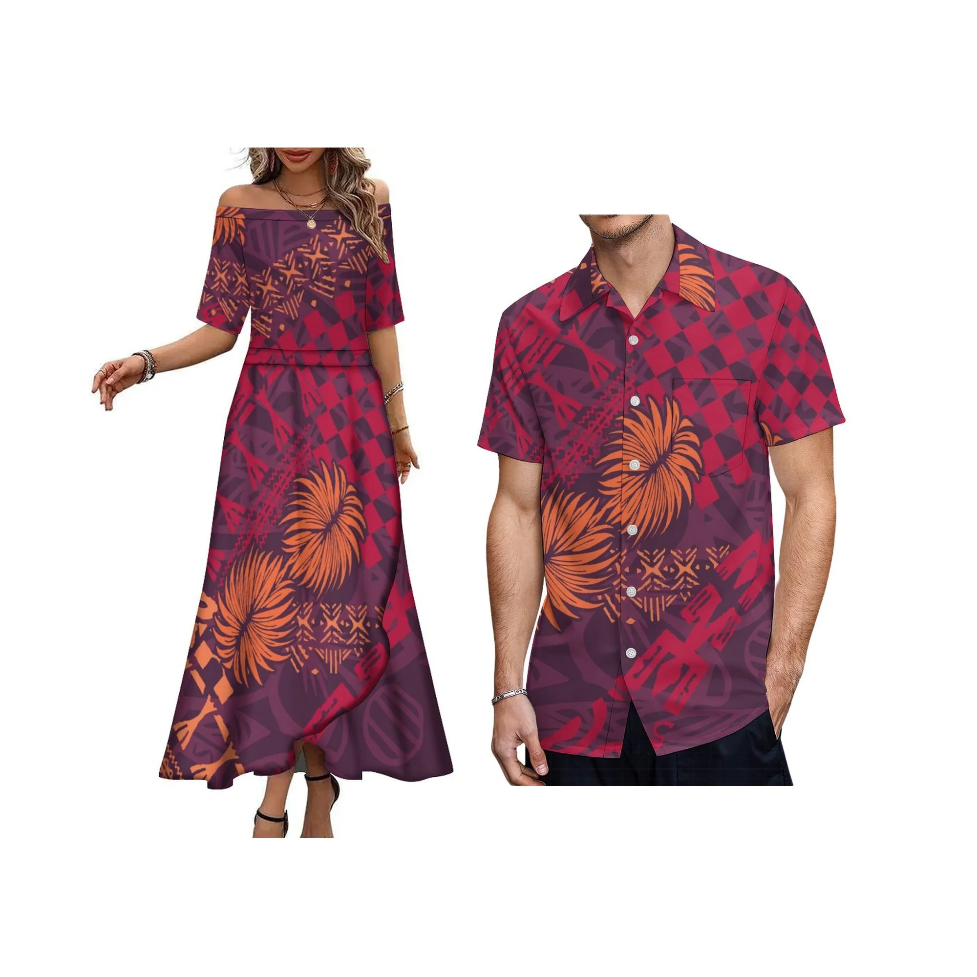 Summer Clothing Design - Neues Hochwertiges Maßgeschneidertes Damenkleid mit Polynesischem