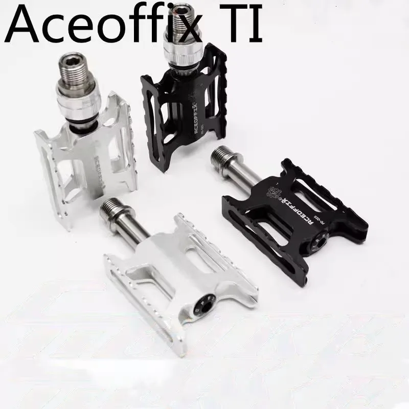

Aceoffix folding bike pedals ultra light quick disassembly for brompton bike bmx universal titanium bearing aluminum alloy pedal