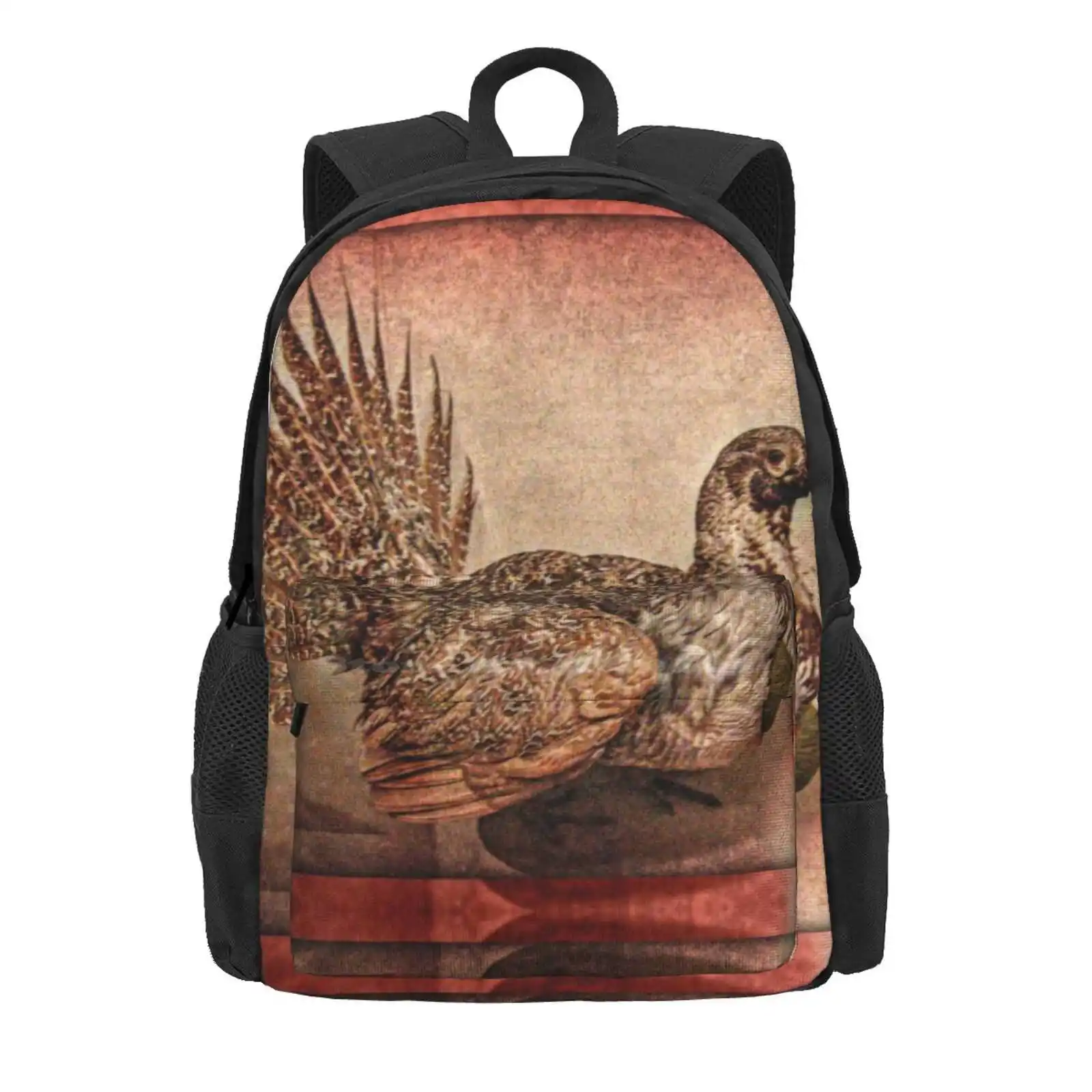 Sage Grouse Hen Hot Sale Schoolbag Backpack Fashion Bags Sage Grouse Hen