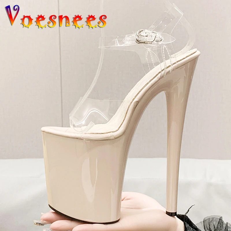 Pointed Waterproof Platform Sandals 2023 New Fashion Fine Heels Super High Heel Casual Wedding Dress Crystal Women's Shoes Pumps