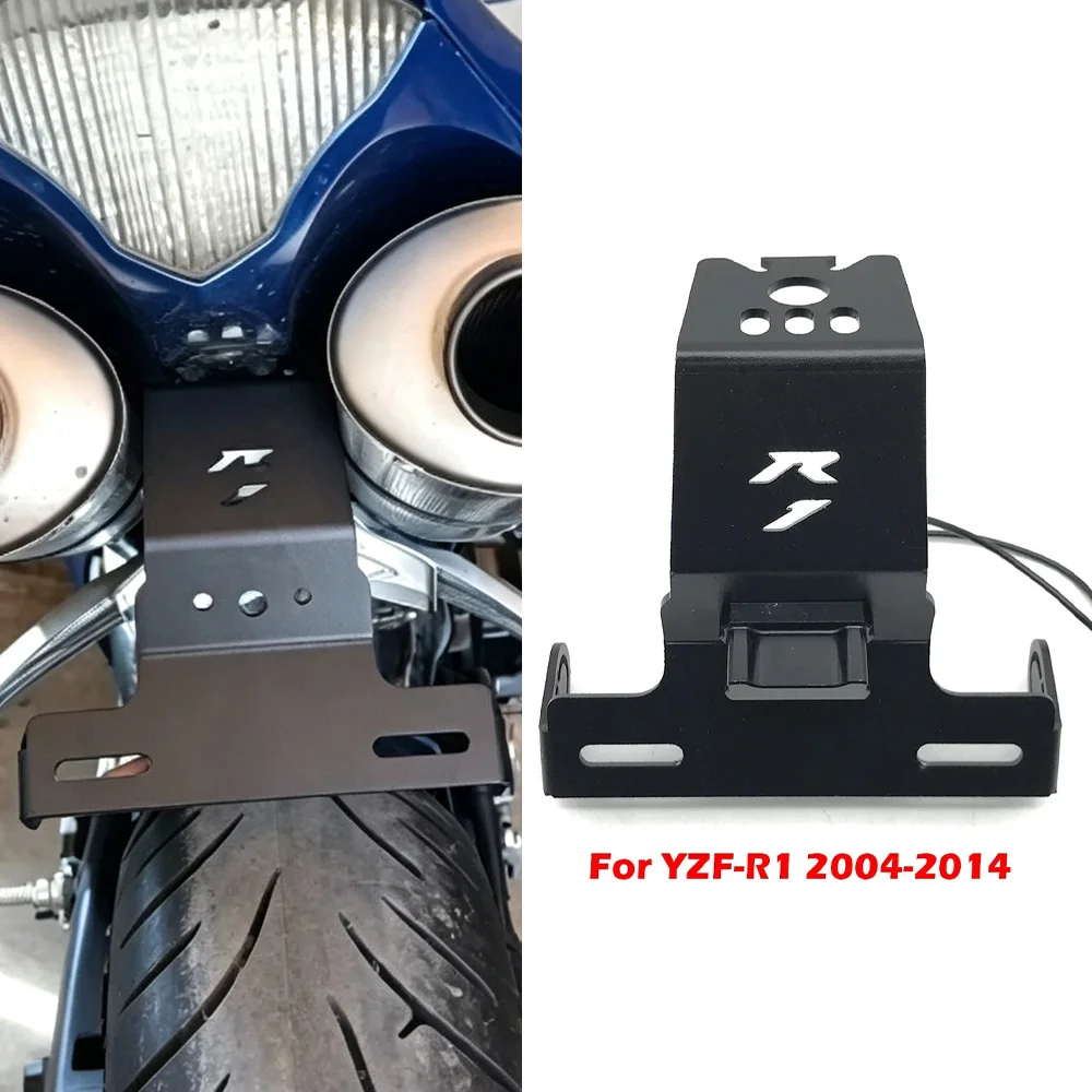 For Yamaha YZF R1 YZFR1 YZF-R1 2004-2014 2013 2012 2011 Motorcycle License Plate Holder Tail Tidy Frame with LED Light