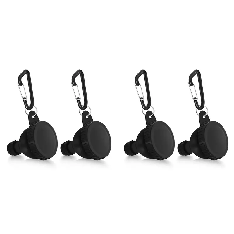 AT02-8Pack Portable Protein Powder Travel Container To Go, Protein Powder Funnel With Carabiner & Reinforced Caps