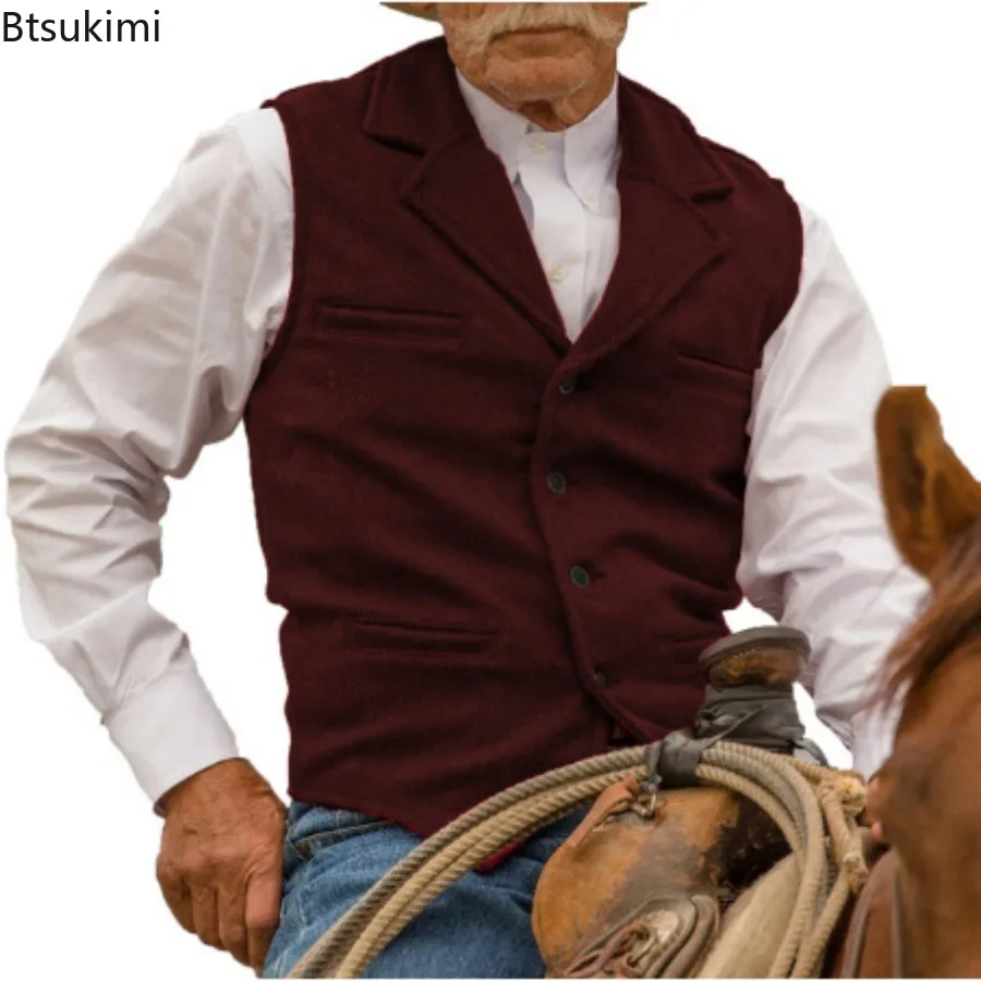 High-grade V Neck Single Breasted Men's Suit Vests Classic Formal Business Herringbone Slim Waistcoats Wedding Groom Dress Vests