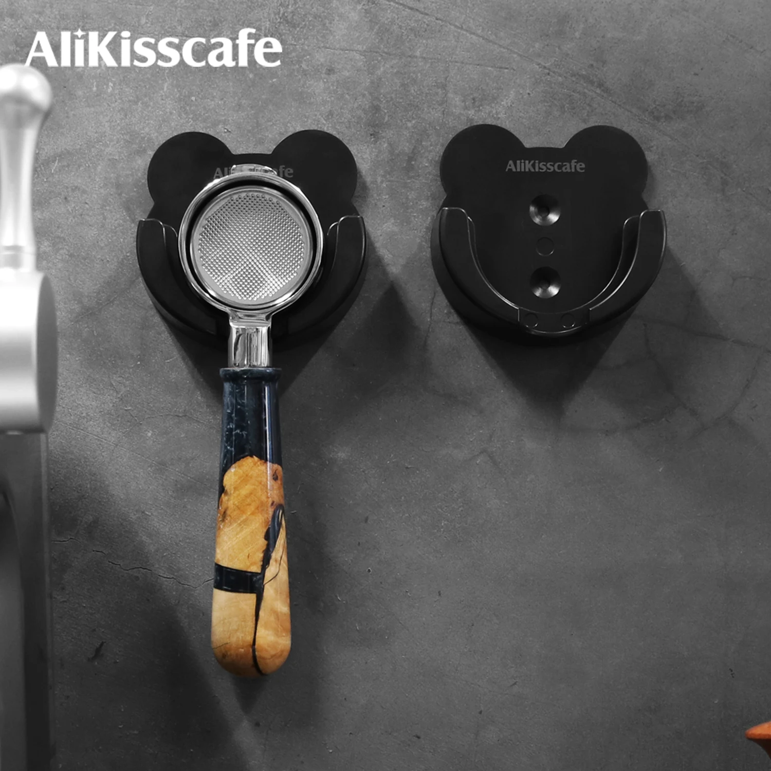 AliKisscafe Coffee Portafilter Holder Wall Rack 51mm 54mm 58mm for Delonghi Breville Gaggia E61 Espresso Accessory Barista Tools