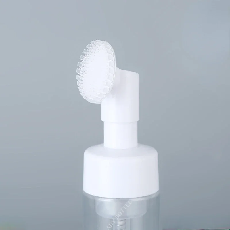 Empty Refillable Soap Facial Cleanser Foaming Maker Bottle with Silicone CleanBrush Portable Facewashing Mousse Liquid Dispenser