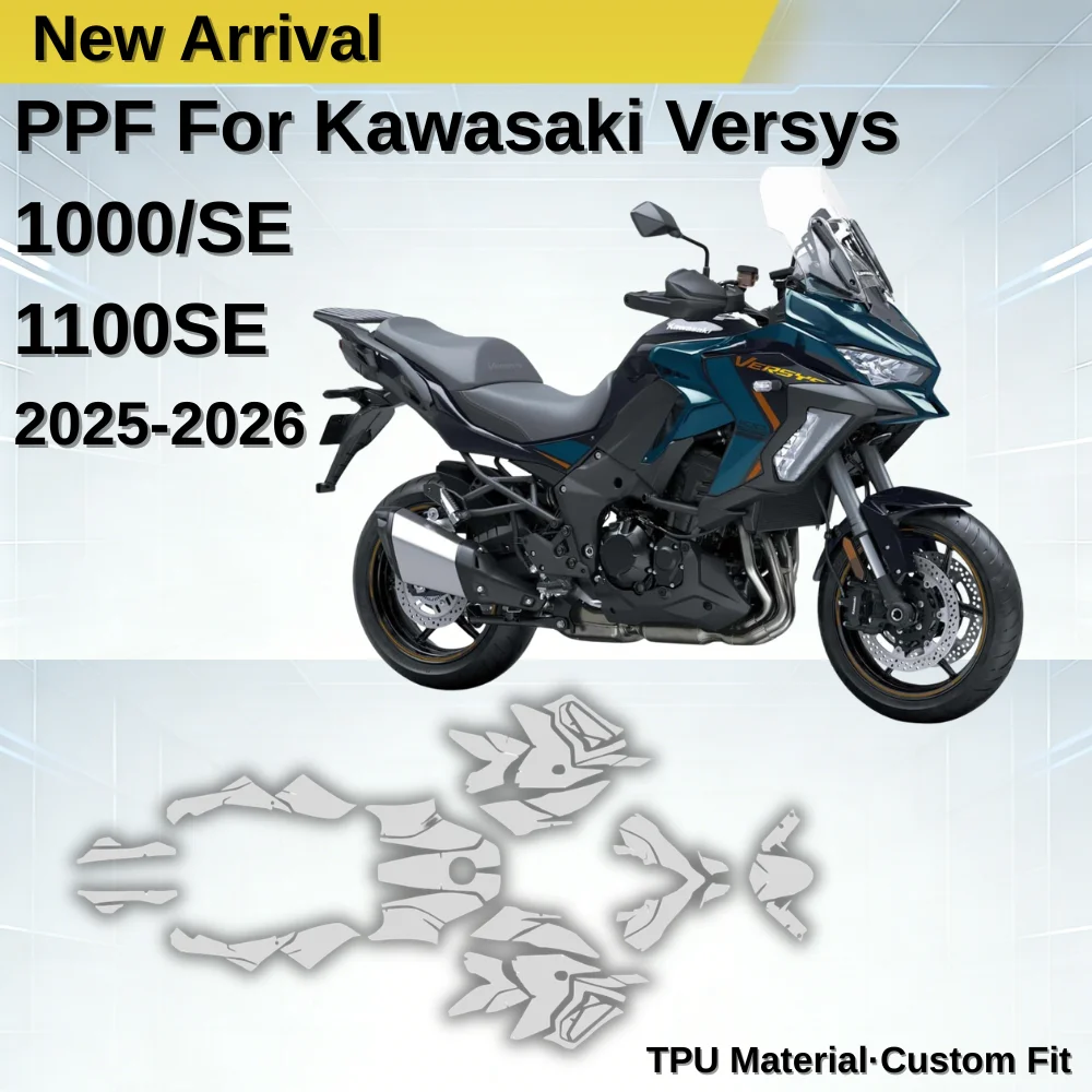

Для Kawasaki Versys 1100SE 2026: Комплект невидимой прозрачной защитной пленки (PPF) из ТПУ для мотоцикла, устойчивой к царапинам, для защиты кузова