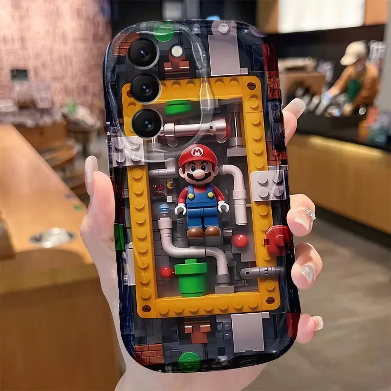Super M-Marios Bros Case for Samsung Galaxy S24 S23 S22 S21 Ultra Plus S20 FE A73 A72 A71 A55 A54 5G A53 A52 A51 4G A50S Cover