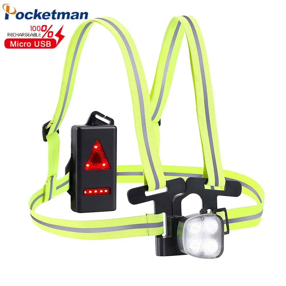 Outdoor Sports High-brightness Running Light Chest Light Safety Warning Light Night Walking Jogging Cycling Lights