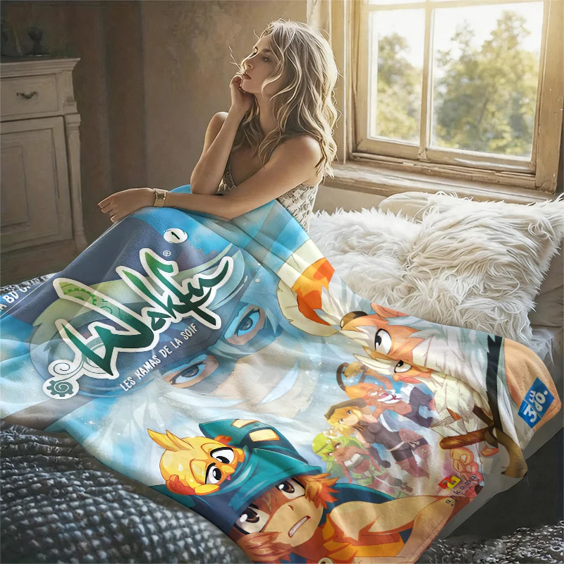 Game W-Wakfu Ultra-Soft Fluffy Flannel Blanket Super Cozy Lightweight Bed Blanket for Halloween Sofa Bed Christmas